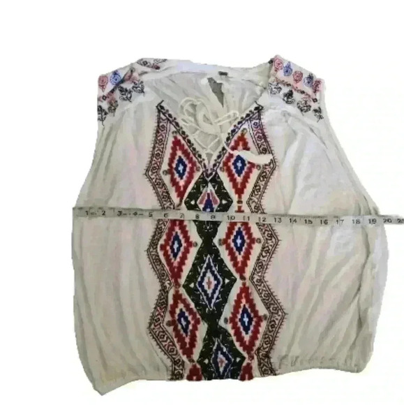 Free People Women’s Boho Embroidered & Embellished Tank Top XS | Festival Chic - Picture 14 of 16